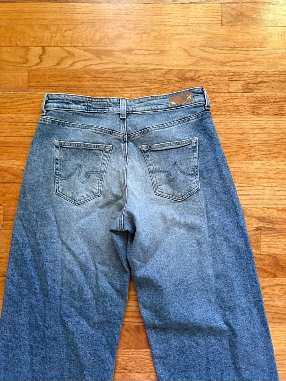 AG Adriano Goldschmied Adria Jean Low Twisted Rise Wide Leg Denim 29 - Picture 5 of 7